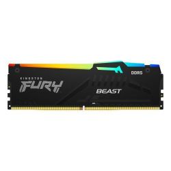 Kingston Fury Beast RGB 32GB, DDR5, 5600MHz, CL36, 1.25V, ECC, PMIC, AMD EXPO & Intel XMP 3.0, Black, DIMM Memory Kingston Fury Beast RGB 32GB, DDR5, 5600MHz, CL36, 1.25V, ECC, PMIC, AMD EXPO & Intel XMP 3.0, Black, DIMM Memory